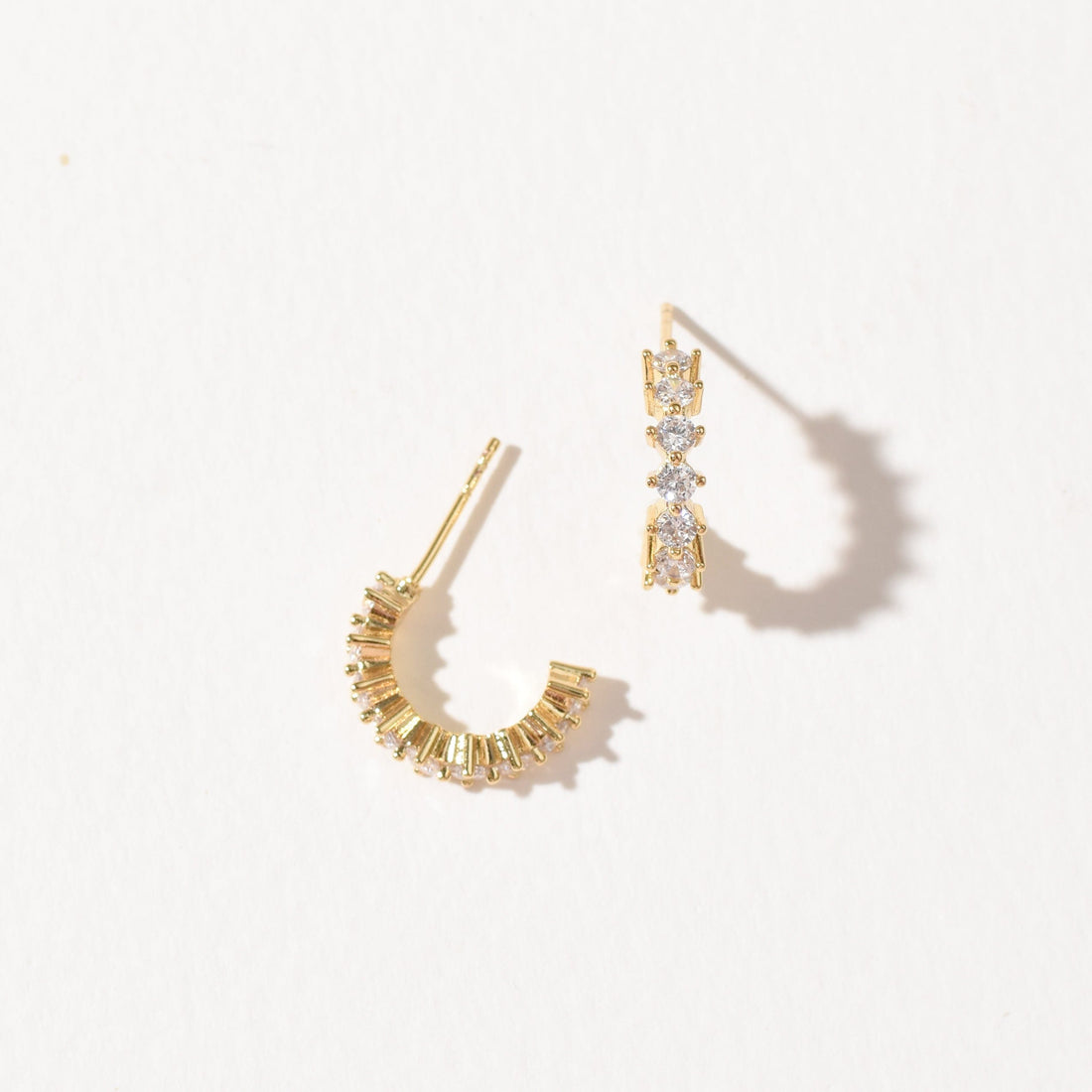 Ariana Embellished Hoop | Gold