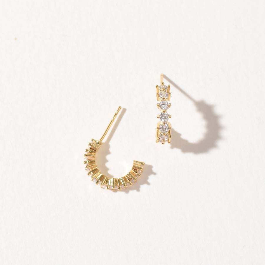 Ariana Embellished Hoop | Gold