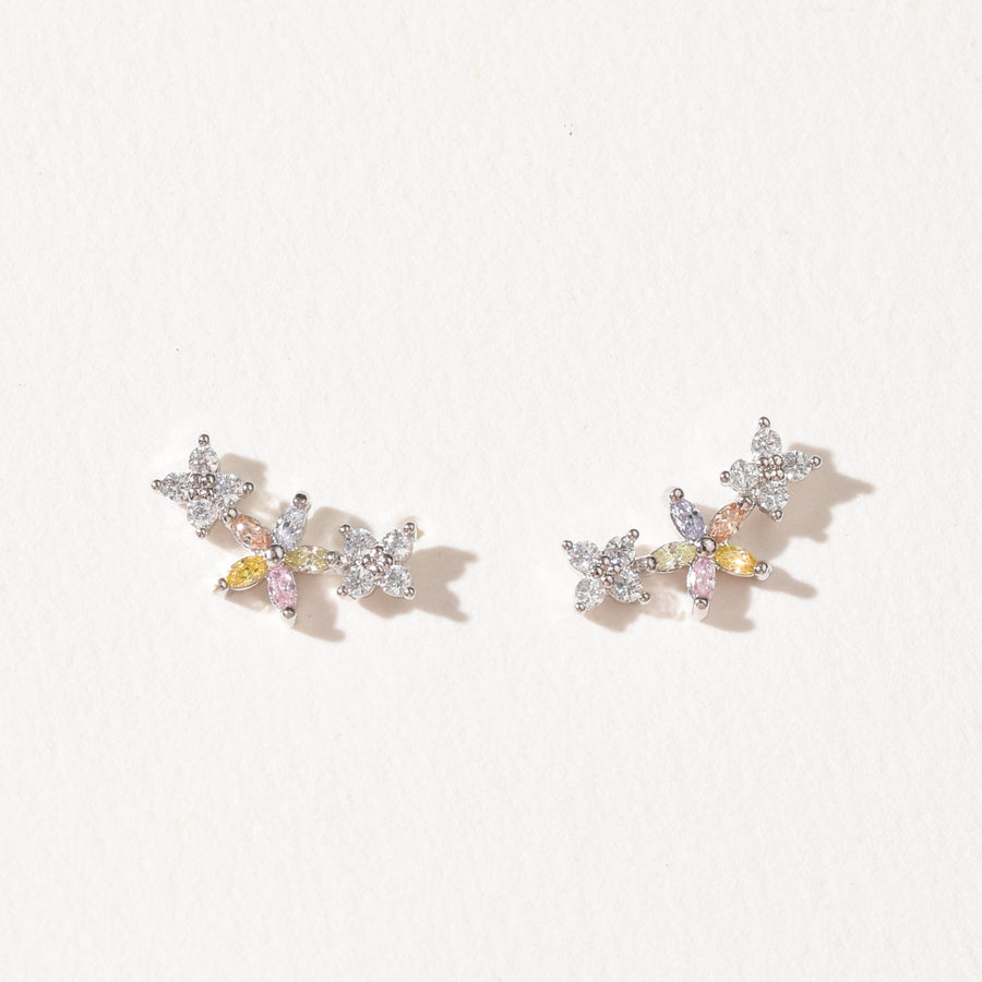 Raya Flower Stud | Silver