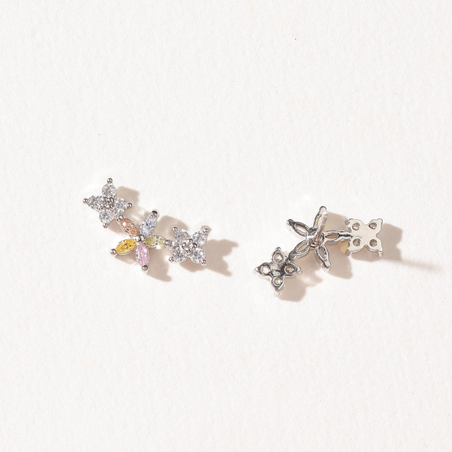 Raya Flower Stud | Silver