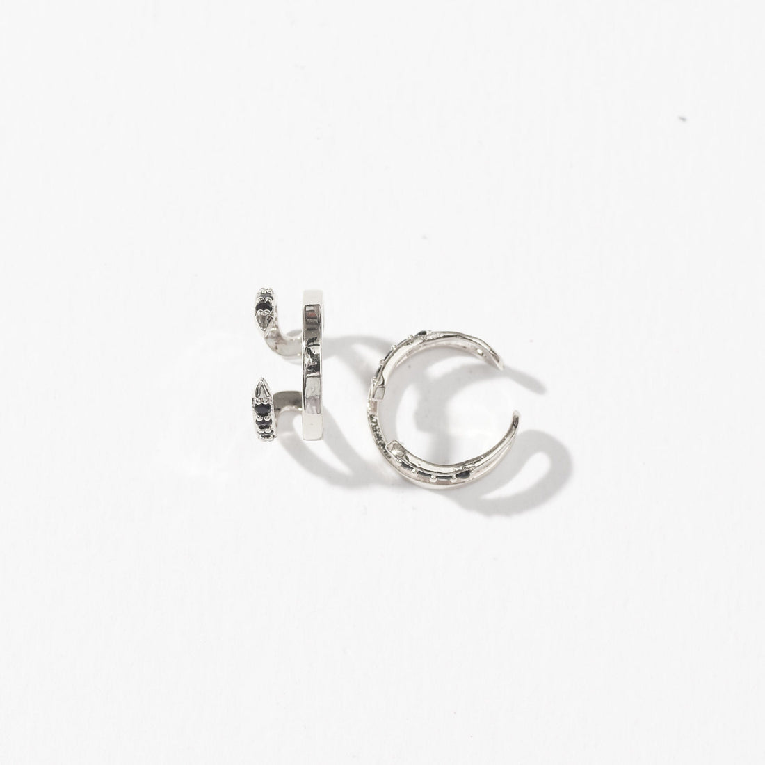 Eva Ear Cuffs | Black Silver