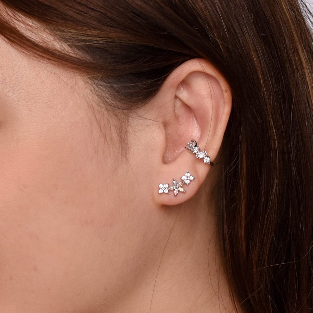 Raya Flower Stud | Silver