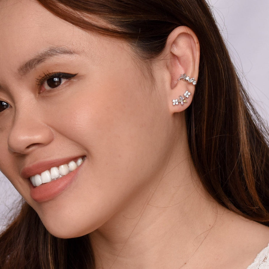 Raya Flower Stud | Silver