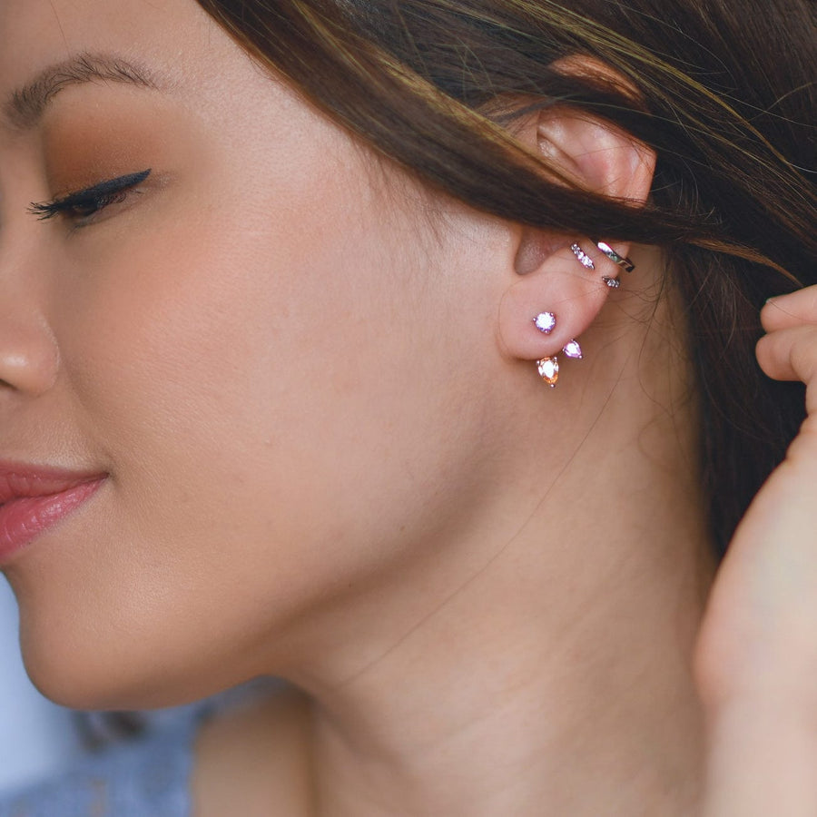 Water Lily Ear Jacket | Silver