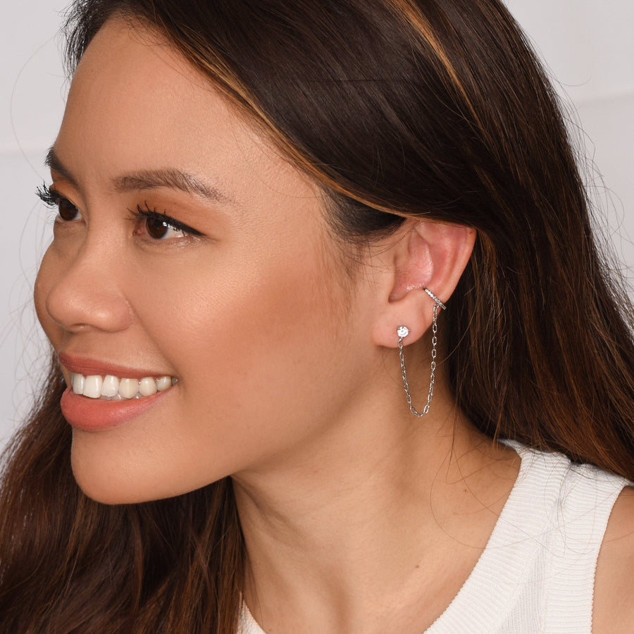 Zeta Cuff Stud | Silver