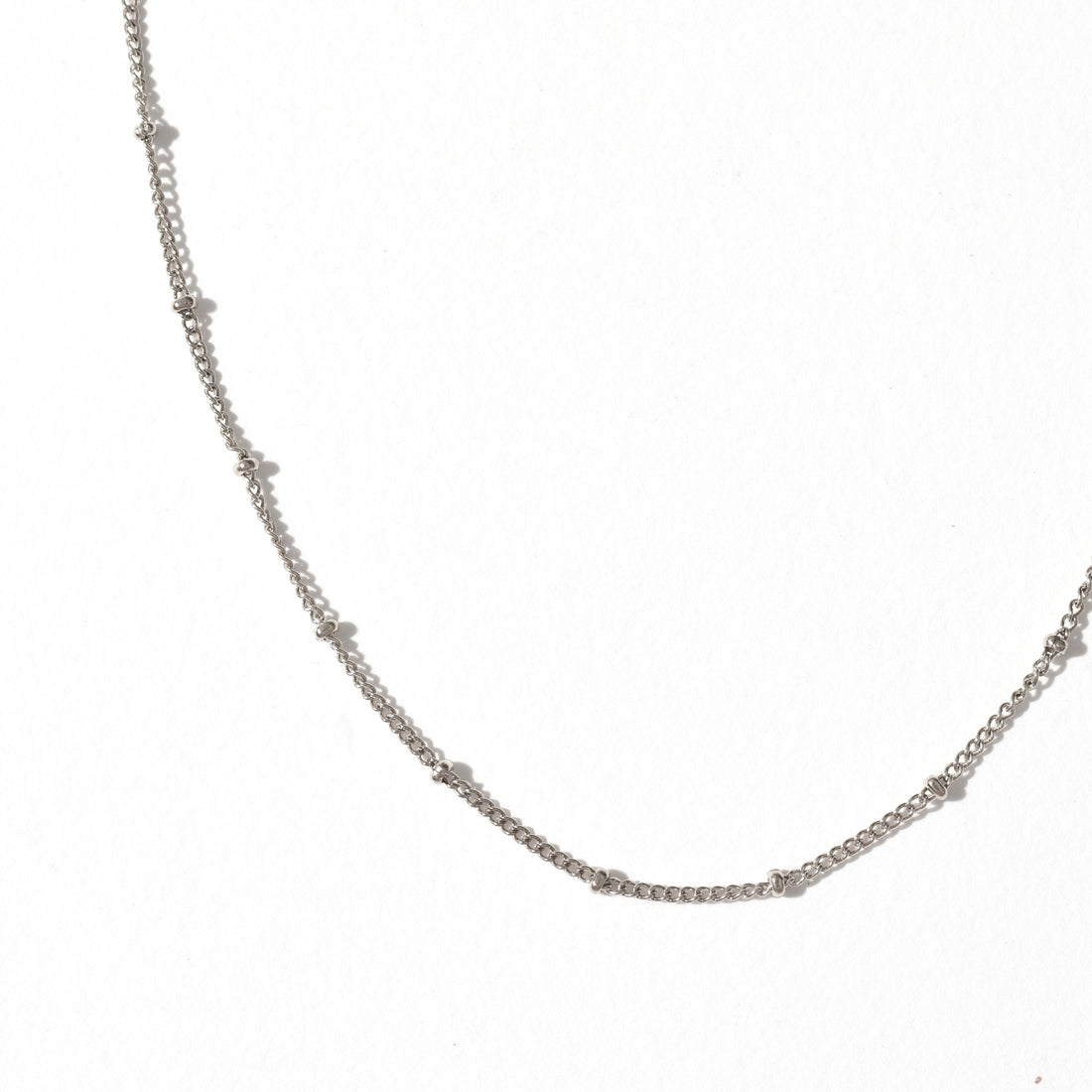 Lara Baby Beaded Necklace | Silver