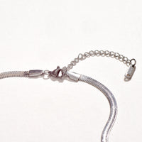 Ally Herringbone Necklace | Silver