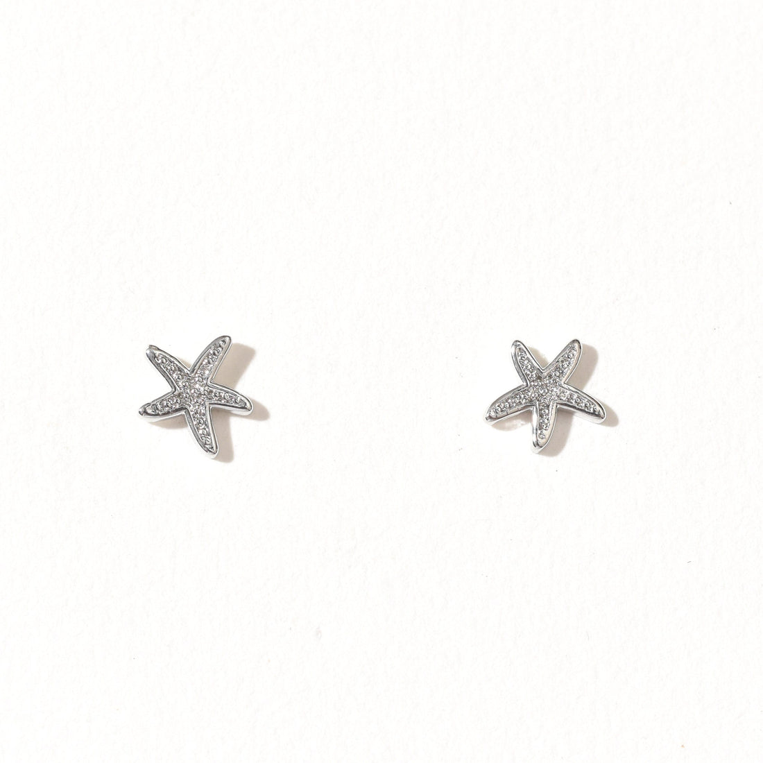 Peach Starfish Stud | Silver