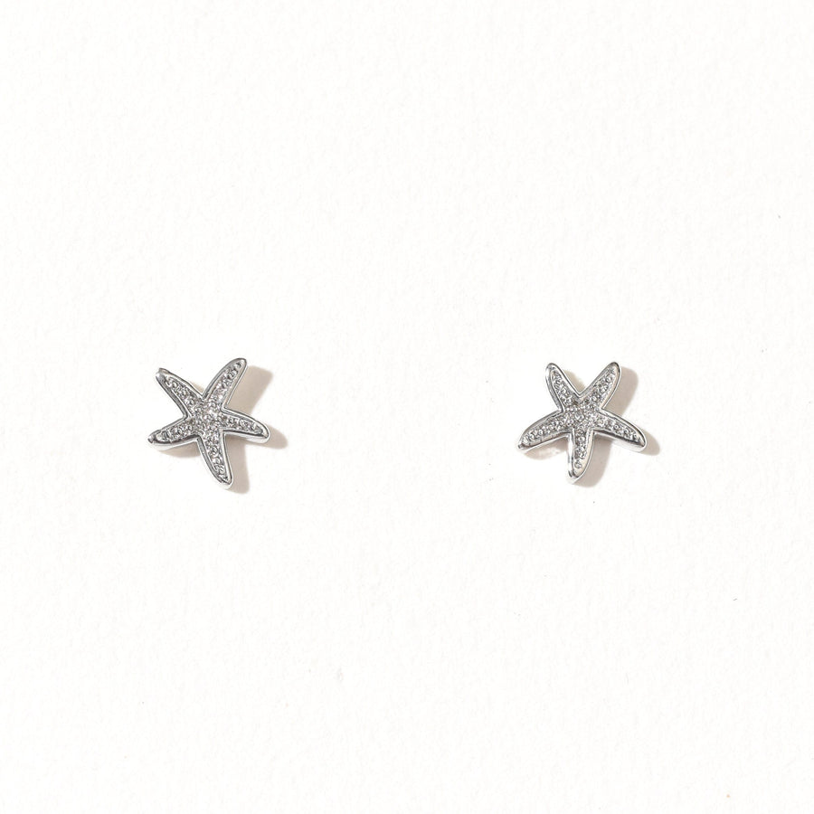 Peach Starfish Stud | Silver