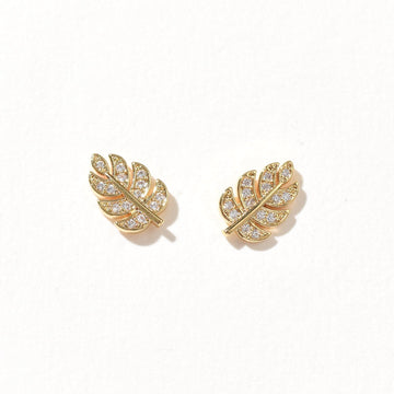 Daun Monstera Stud | Gold