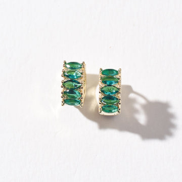 Jada Hoops | Deep Teal Gold